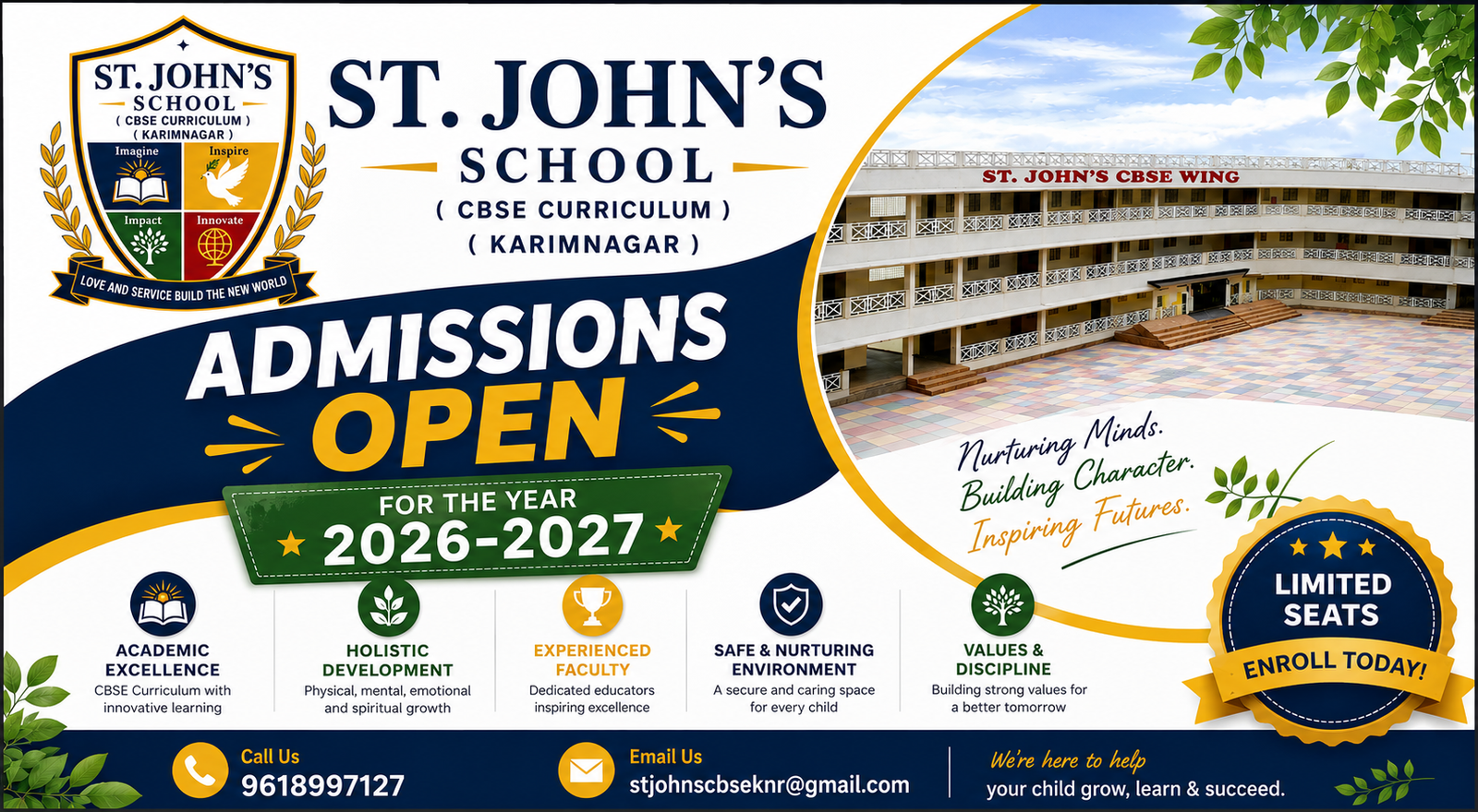 Admissions Open • 2026–2027